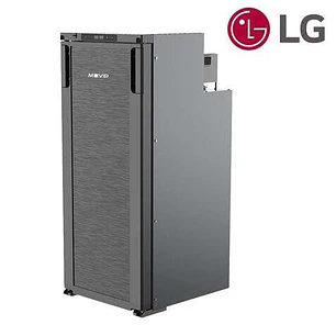 Muvip Nevera Fija con Compresor LG 90L 80W - Conexion 12/24V - Proteccion Bateria del Vehiculo  - Luz LED - Control de Temperatura - Doble Zona de Fri