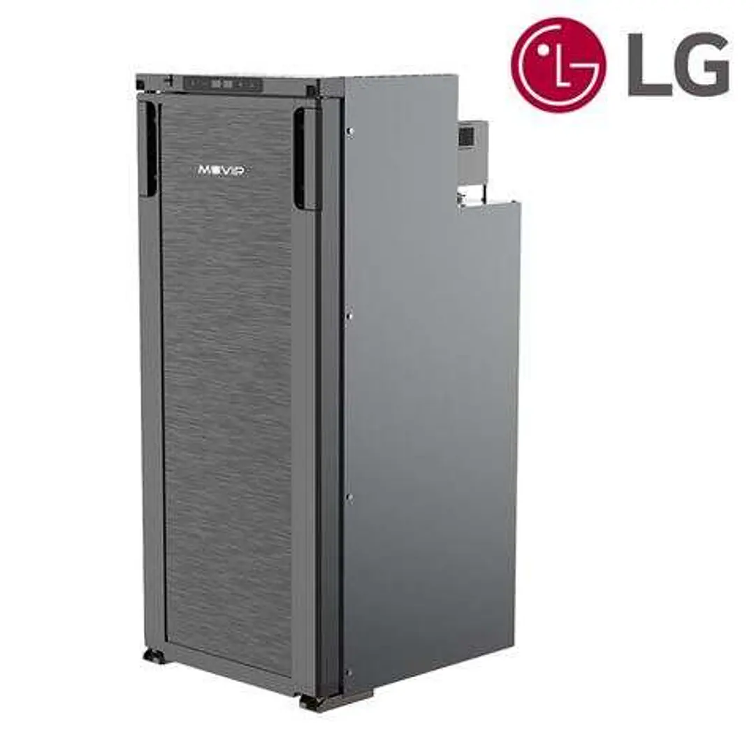 Muvip Nevera Fija con Compresor LG 90L 80W - Conexion 12/24V - Proteccion Bateria del Vehiculo  - Luz LED - Control de Temperatura - Doble Zona de Fri 1