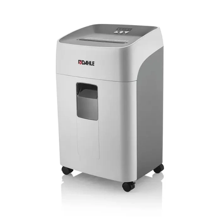 Dahle Deskside 504P Destructora de Papel Manual Microcorte P-5 - Destruye hasta 15 Hojas - Capacidad de la Papelera 40L - Ruedas Giratorias - Color Gr 1