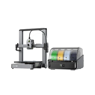 Creality Hi Combo Impresora 3D Abierta + Unidad CFS - Volumen 26x26x30cm - Calibraciones Automaticas - Extrusor Multifuncional - Cuerpo Metalico - Vel