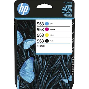 HP 963 Pack de 4 Cartuchos de Tinta Originales - 6ZC70AE
