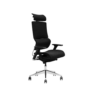Cromad Senior SE1500 Silla de Oficina - Altura Ajustable con Elevador de Gas de Grado 4 - Reposacabezas y Respaldo Regulables - Soporte Lumbar - Rueda