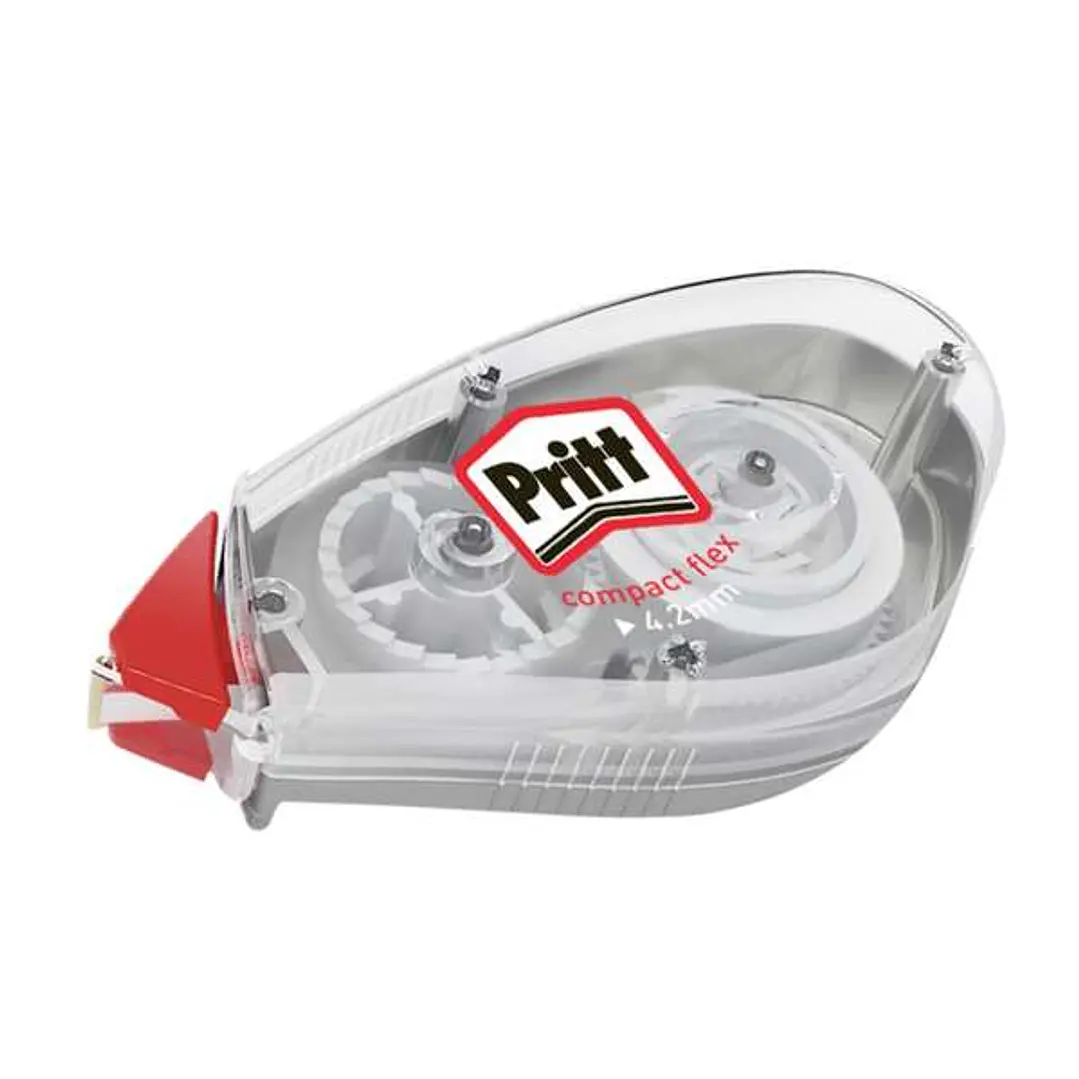Pritt Roller Compact Flex Cinta Correctora 4,2mmx10m - Punta Flexible - Correcion Suave y Limpia - Correccion en dos Sentidos 1