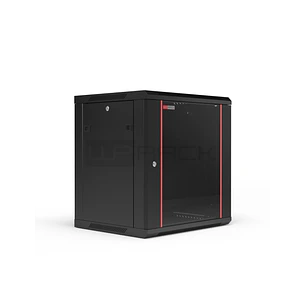 WP RWB-06605-B Armario Mural 6U - Puerta de Cristal - Cerradura de Seguridad - 600x500x370mm - Color Negro