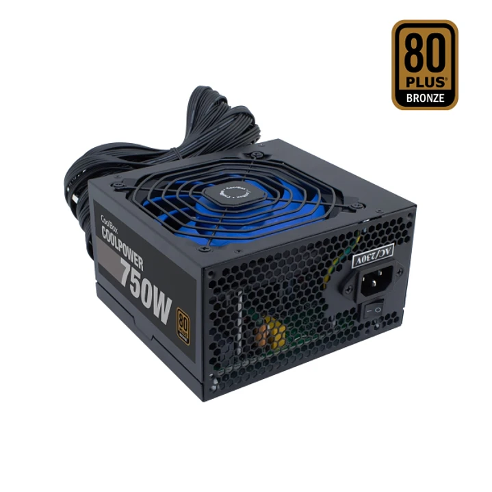 Coolbox CoolPower 750W Fuente de Alimentacion 750W ATX 12V - PFC Activo - Ventilador 120mm - 80+ Bronze 1