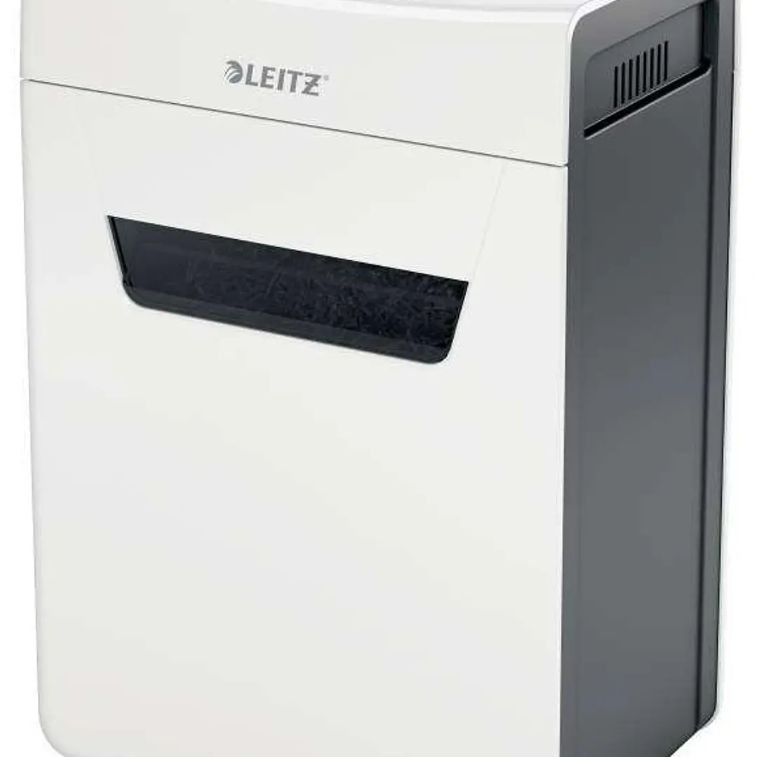 Leitz IQ Protect Premium 6M Destructora de Papel Manual Micro Corte P-5 - Destruye hasta 7 Hojas a la Vez - Ultrasilenciosa - Papelera de 18L - Color  1