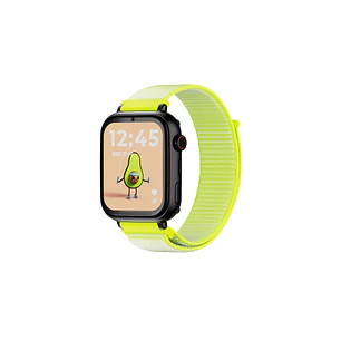Savefamily Reloj Inteligente Smartwatch Infantil SaveWatch Plus con GPS y Llamada - IP67 - Boton SOS - Carcasa Negra - Correa Tela Fluor
