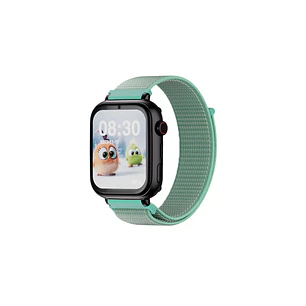 Savefamily Reloj Inteligente Smartwatch Infantil SaveWatch Plus con GPS y Llamada - IP67 - Boton SOS - Carcasa Negra - Correa Tela Verde