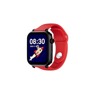 Savefamily Reloj Inteligente Smartwatch Infantil SaveWatch Plus con GPS y Llamada - IP67 - Boton SOS - Carcasa Negra - Correa Silicona Roja