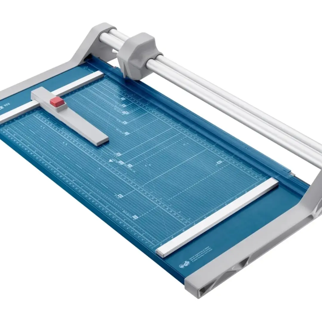 Dahle 552 Cizalla Profesional de Rodillo Formato A3 - Capacidad 20 Hojas - Cuchilla Circular Autoafilable de Acero - Dos Topes Angulares 1