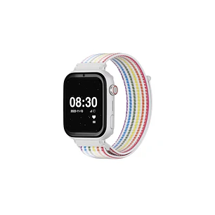 Savefamily Reloj Inteligente Smartwatch Infantil SaveWatch Plus con GPS y Llamada - IP67 - Boton SOS - Carcasa Blanca - Correa Tela Unicornio