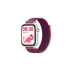 Savefamily Reloj Inteligente Smartwatch Infantil SaveWatch Plus con GPS y Llamada - IP67 - Boton SOS - Carcasa Blanca - Correa Tela Frambuesa