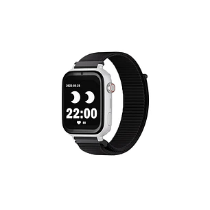 Savefamily Reloj Inteligente Smartwatch Infantil SaveWatch Plus con GPS y Llamada - IP67 - Boton SOS - Carcasa Blanca - Correa Tela Negra