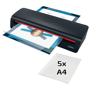 GBC 240HS Home Office A3 Plastificadora - Calentamiento en 2 Minutos - Desde Documentos de Identidad hasta Documentos A3 - Compatible con Bolsas de 75
