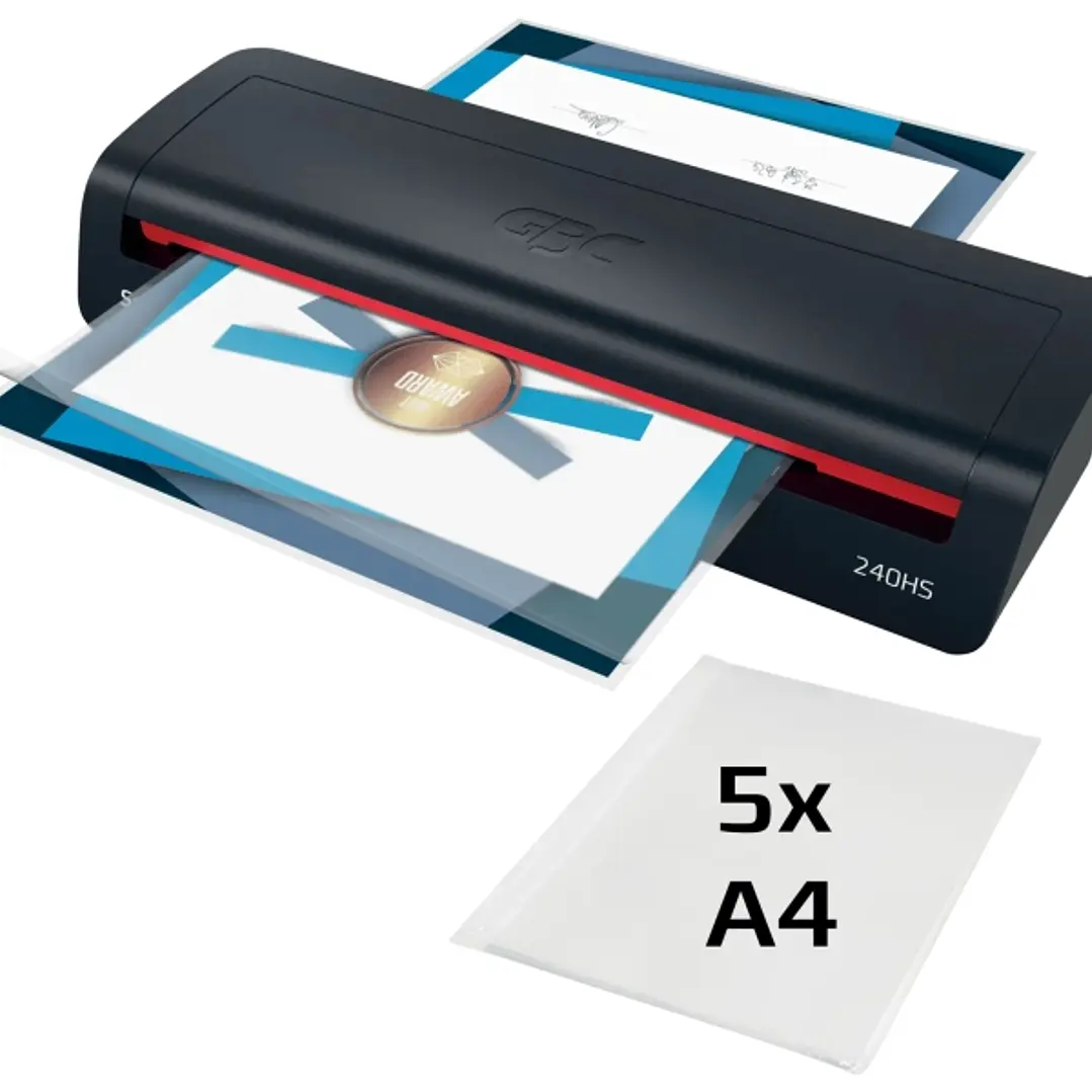 GBC 240HS Home Office A3 Plastificadora - Calentamiento en 2 Minutos - Desde Documentos de Identidad hasta Documentos A3 - Compatible con Bolsas de 75 1