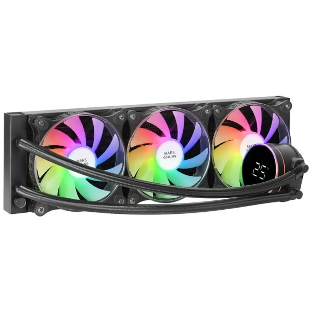 Mars Gaming ML-LCD360 Refrigeracion Liquida ARGB - Disipacion Superior - Ventiladores ARGB 120mm - Pantalla LCD - TDP 600W - Tubos Teflon - Multisocke 1