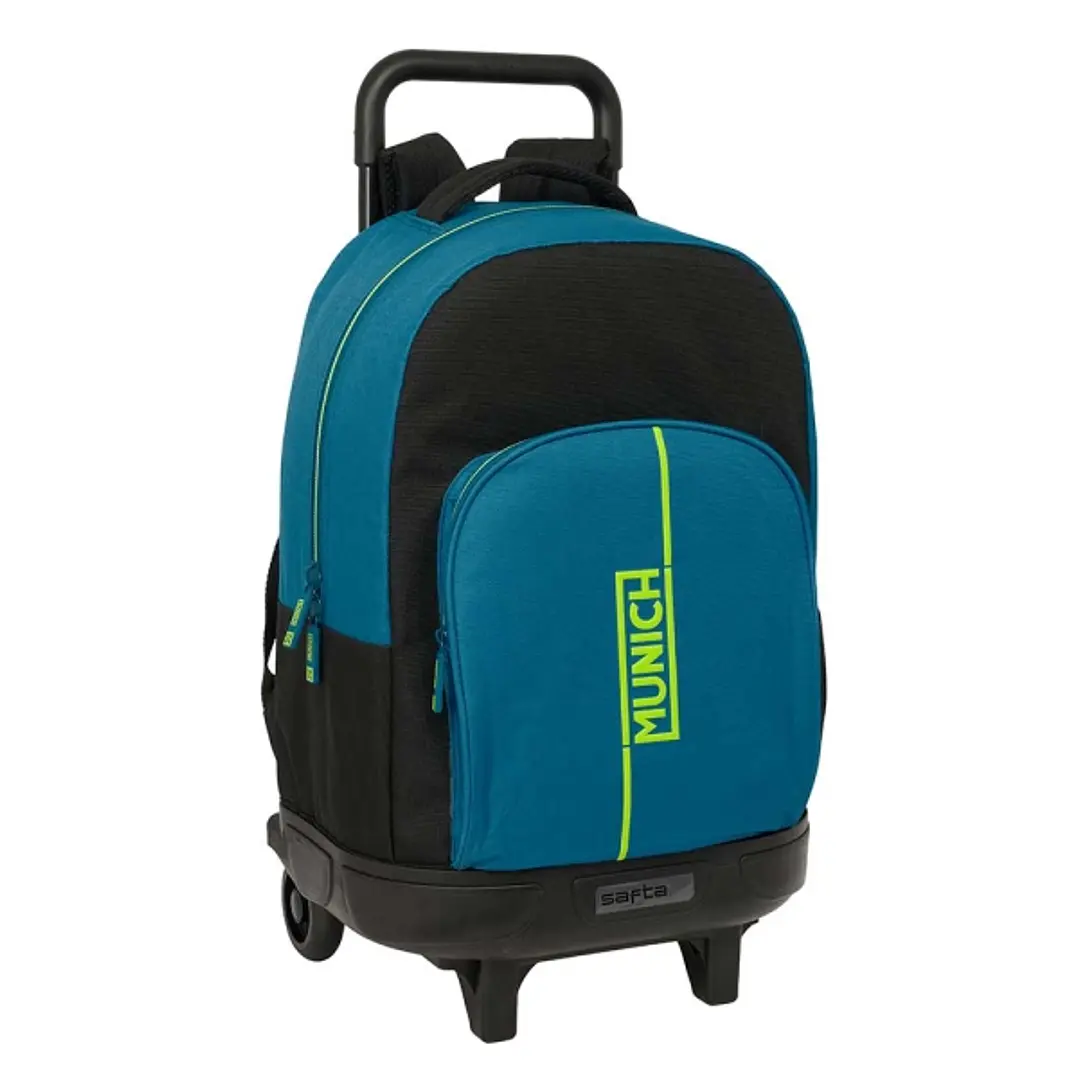 Safta Munich Land Mochila con Carro - Extraible - Bolsillo Frontal - Portabotellas - Tirador Doble - Hombreras Acolchadas - Asa Acolchada - Tarjeta ID 1