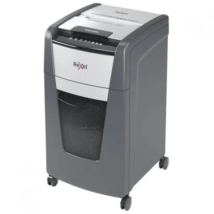 Rexel Optimum AutoFeed 225X Destructora Automatica Corte en Particulas P-4 - Autoalimentacion 225 Hojas, Manual 10 Hojas - Anti Atasco - Papelera de 6 1