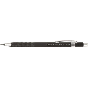 Bic Criterium Portaminas 2mm HB con Goma - Punta Retractil - Clip Metalico - Cuerpo de Color Negro