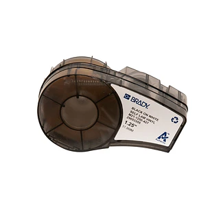 Brady M21-1250-427 Cinta de Etiquetas Original Vinilo Autolaminable - Texto Negro sobre Fondo Blanco - Ancho 31,75mm x 4,30m