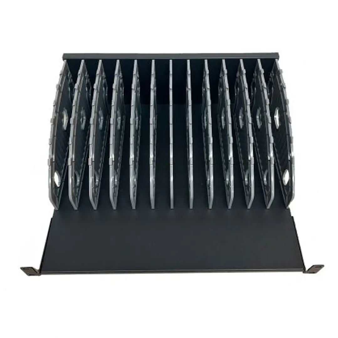 Ewent EW1720 Estante de Carga para Portatiles, Tablets y Smartphones - 12 Ranuras - Compatible con Rack 19