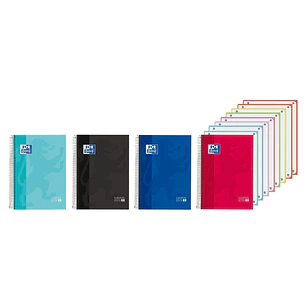 Oxford Cuaderno de Espiral - Formato A4+ - 160 Hojas - Cuadricula 5x5 con Cabecera - Tapa Extradura - Anti Traspaso de Tinta - Digitalizacion de Texto