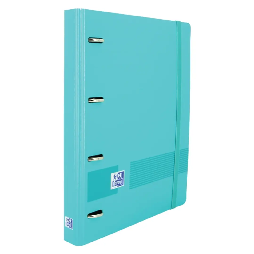 Oxford Live & Go A4+ Polyfoam Europeanbinder - Lomo de 45mm - Anillas de 4Dx35mm - Recambio 5x5 - Color Turquesa 1