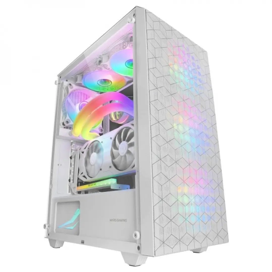 Mars Gaming MC-MAG Caja Gaming - Doble Rejilla Magnetica - Cristal Templado - 3 Ventiladores RGB - Soporte Refrigeracion Liquida - USB 3.0 - Color Bla 1