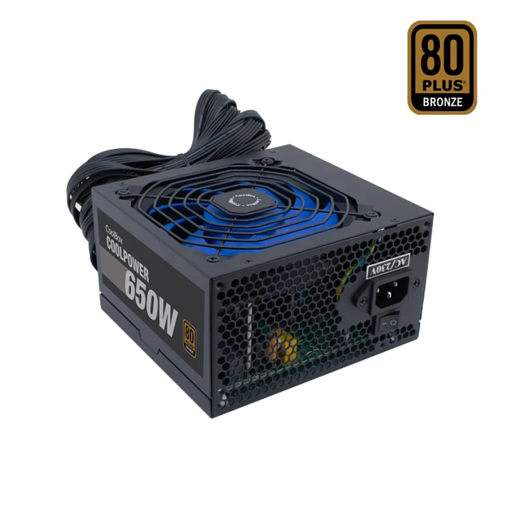 Coolbox CoolPower 650W Fuente de Alimentacion 650W ATX 12V - PFC Activo - Ventilador 120mm - 80+ Bronze 1