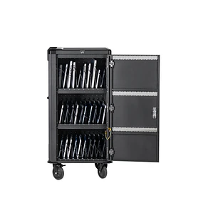 Ewent EW1702 Armario de Carga - 30 Dispositivos - Sistema de Carga Inteligente - USB-C PD 65W -  Color Negro