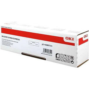 OKI B432/B512/MB492/MB562 Negro Cartucho de Toner Original - 45807111