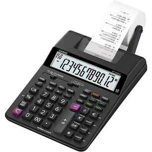 Casio HR150RCE Calculadora Impresora de Sobremesa - Pantalla de 12 Digitos - Anchura del Papel 58mm - Imprime Hora y Fecha - Alimentacion con Pilas