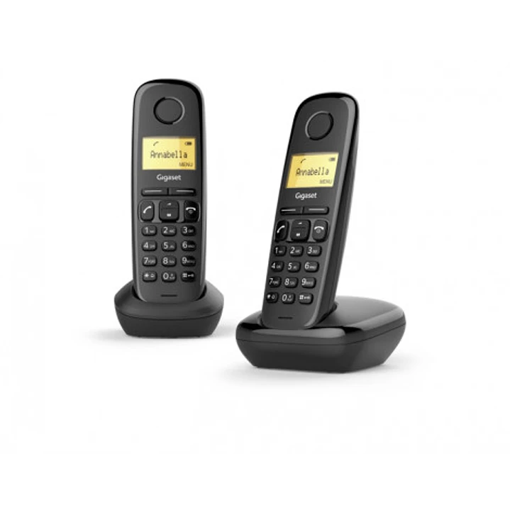 Gigaset A270 Duo Telefono Inalambrico Dect + 1 Supletorio - Identificador de Llamadas - Manos Libres - Control de Volumen - Color Negro 1