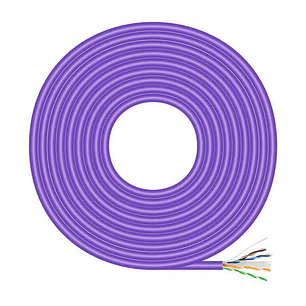 Aisens Bobina de Cable de Red RJ45LSZH Cat.6 UTP Rigido AWG23 CCA (Aleacion) - 500m - Color Violeta