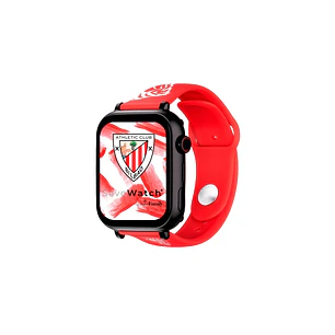 Savefamily Reloj Inteligente Smartwatch Infantil Savewatch Plus Edicion Athletic Club con GPS y Llamada - Correa Silicona Roja