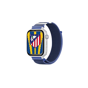 Savefamily Reloj Inteligente Smartwatch Infantil Savewatch Plus Edicion Atletico de Madrid con GPS y Llamada - Correa Tela Azul