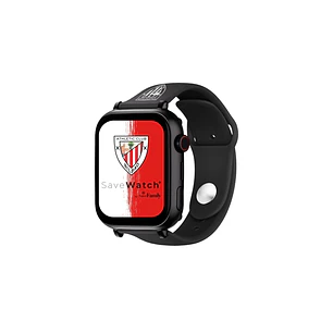 Savefamily Reloj Inteligente Smartwatch Infantil Savewatch Plus Edicion Athletic Club con GPS y Llamada - Correa Silicona Negra