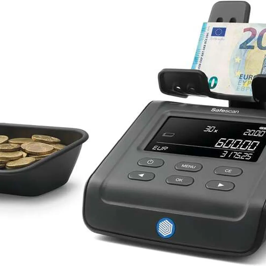 Safescan 6165 G3 Balanza Contadora de Dinero - Cuenta Monedas y Billetes - Puerto de Actualizaciones 1