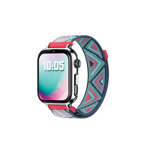Savefamily Reloj Inteligente Smartwatch Infantil SaveWatch Plus 2 - Pantalla Amoled - Carcasa Plateada - Correa Tela Tribeca