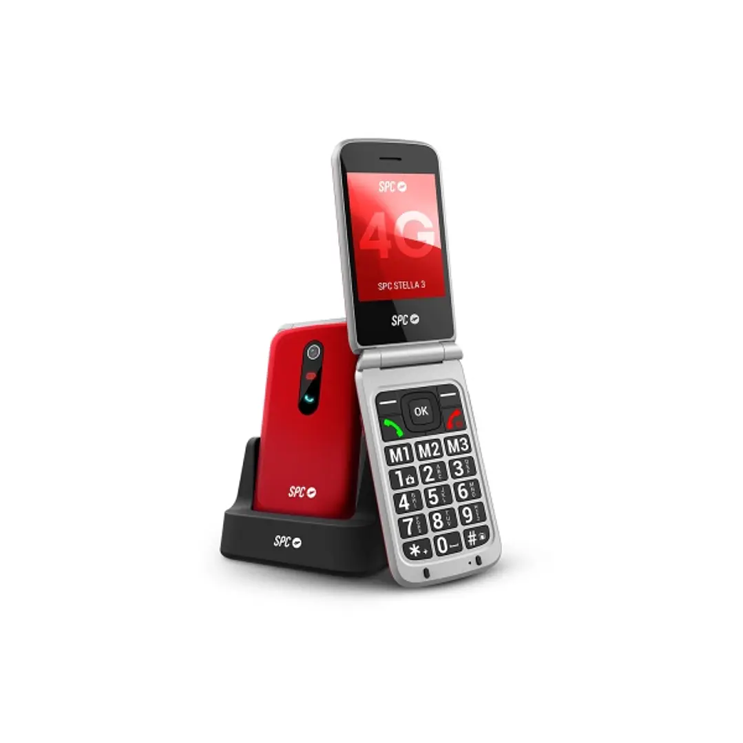 SPC Stella 3 Telefono Movil Para Mayores con Tapa - Boton SOS - Botones y Teclas Grandes - Ayuda Inteligente en Remoto - Acceso Directo a Tres Contact 1