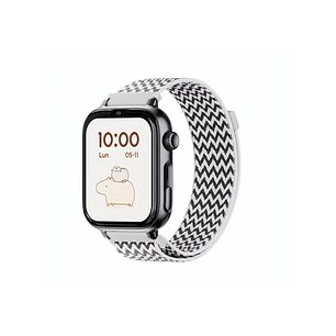 Savefamily Reloj Inteligente Smartwatch Infantil SaveWatch Plus 2 - Pantalla Amoled - Carcasa Negra - Correa Tela Zigzag