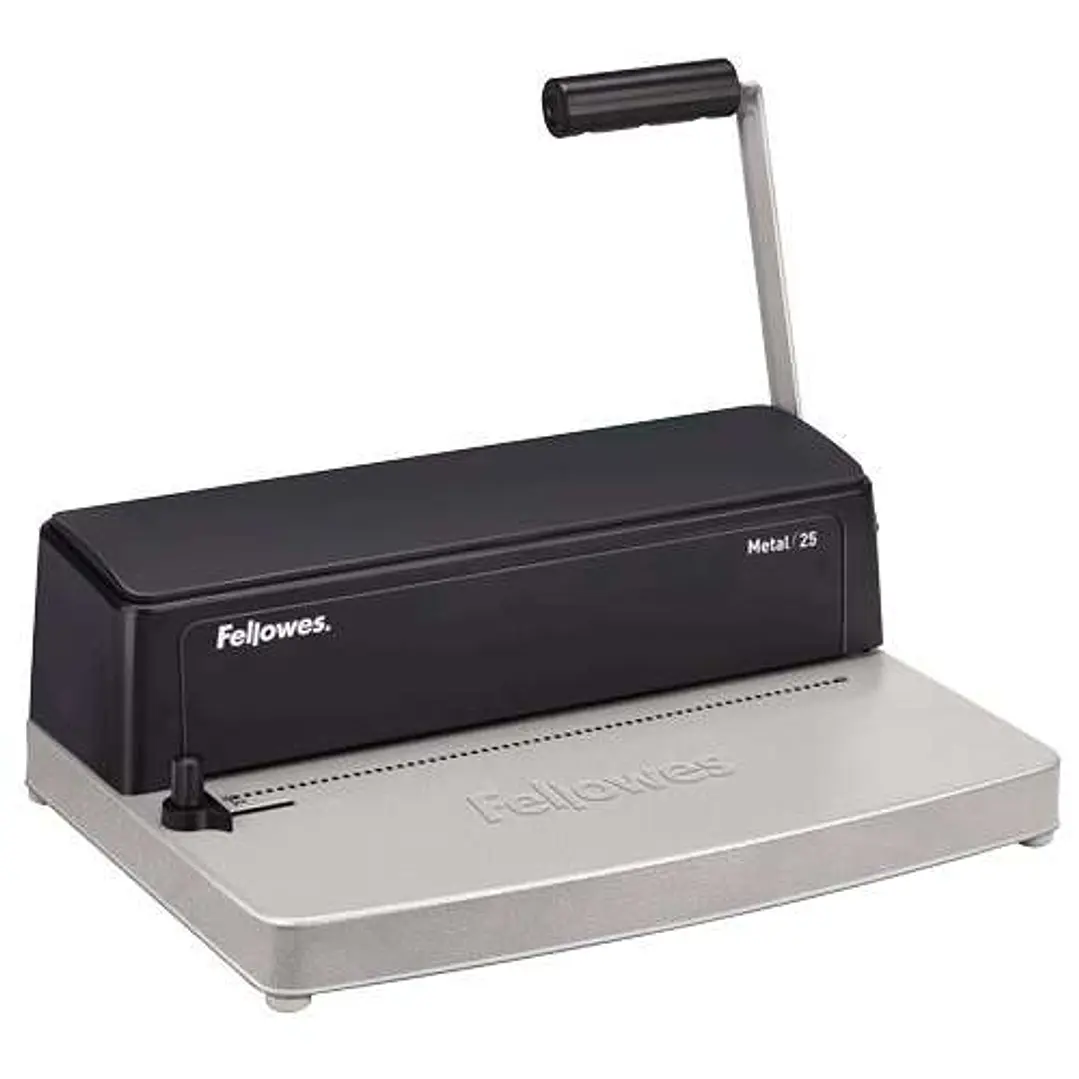 Fellowes Metal 25 Encuadernadora Manual A4 de Espiral Metalico - Perfora hasta 10 Hojas - Encuaderna hasta 450 Hojas 1