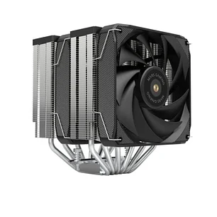 Mars Gaming MCPU-XU6 Disipador CPU - Doble torre - Ventiladores hibridos ultrasilenciosos - 6 heatpipes de cobre - HCT Ultra - Hasta 350W TDP - Negro 