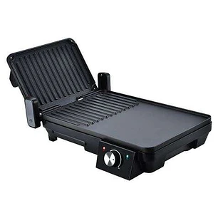 Muvip Sandwichera + Plancha Asar 2000W - Apertura hasta 180º - Placas Grill + Lisa -  Selector de Temperatura - Placa Superior Basculante - Asa Tacto 