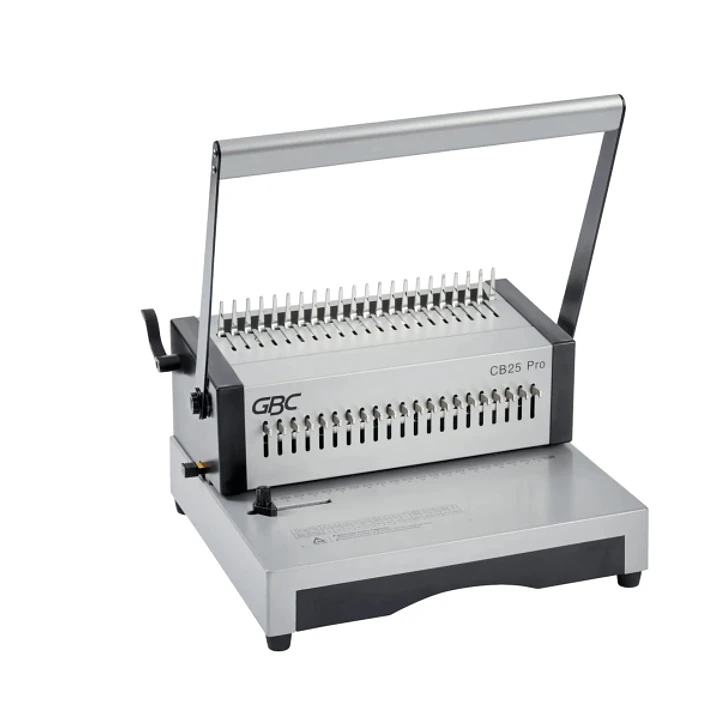 GBC CombBind CB25 Pro Encuadernadora Manual de Canutillo - Encuaderna hasta 500 Hojas A4 - Puede Perforar hasta 25 Hojas - Rapida y Sencilla de Usar - 1