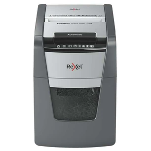 Rexel Optimum AutoFeed 100X Destructora Automatica de Corte en Particulas P-4 - Alimentacion Automatica 100 Hojas y Manual 8 Hojas - Capacidad de la P