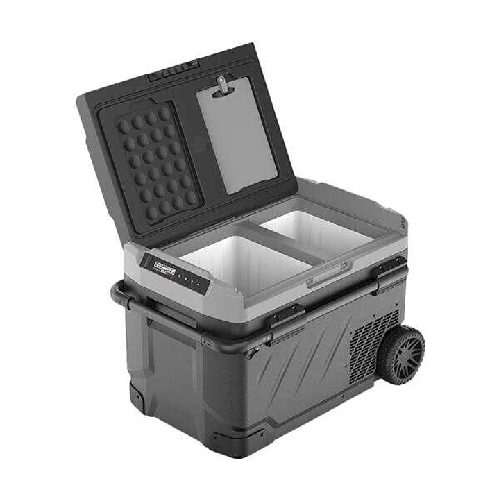 Muvip Nevera de Compresor Portatil con Ruedas 40 Litros 60W Doble Zona - Compresor Silencioso - Color Negro 1