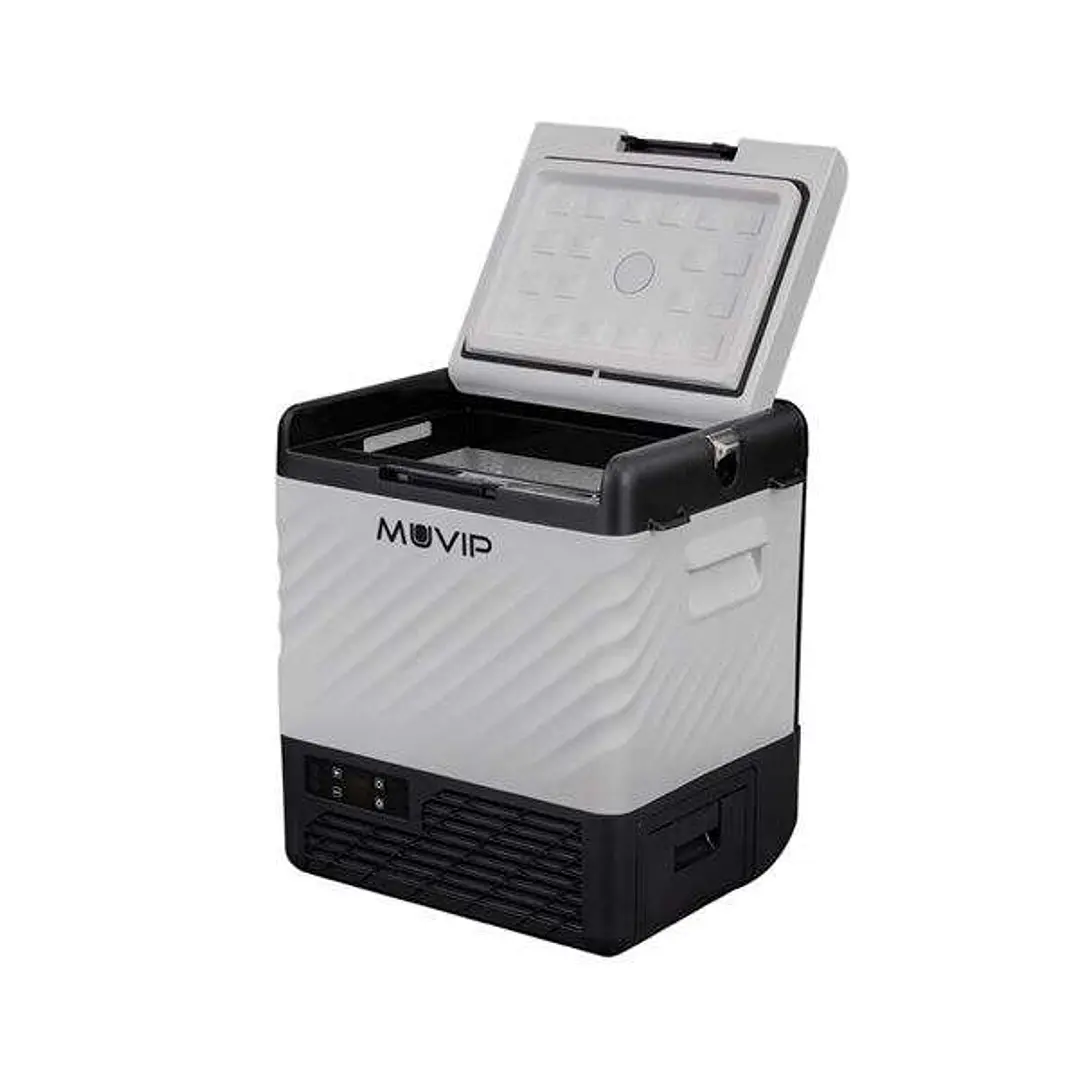 Muvip Nevera Portatil Tipo Trolley con Compresor 21 Litros - Compresor Silencioso - Ruedas y Asa de Transporte - Color Gris 1
