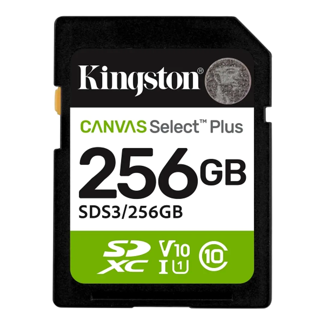 Kingston Tarjeta SDXC 256GB UHS-I Clase 10 150MB/s Canvas Select Plus 1