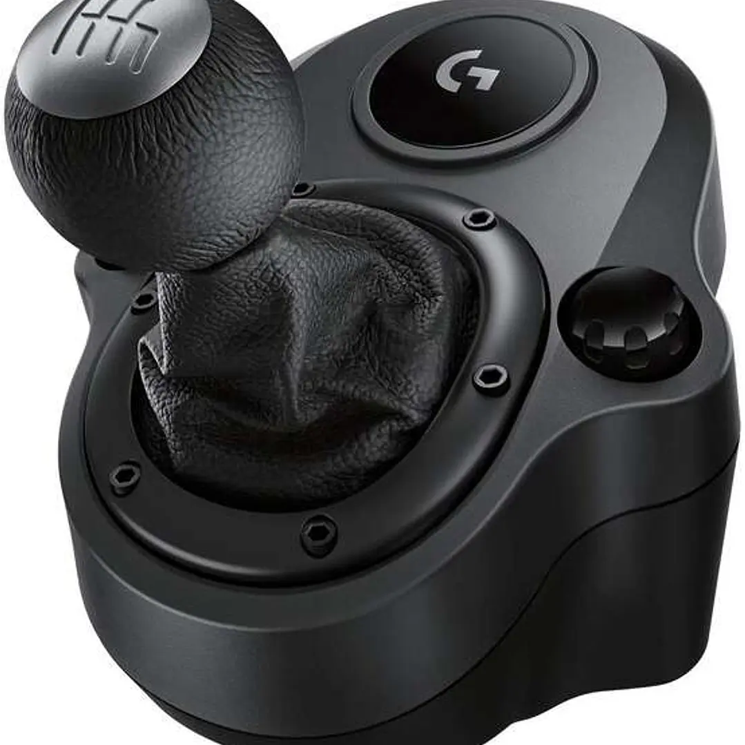 Logitech Driving Force Shifter Palanca de Cambios Compatible con PS4, Xbox One y PC - 6 Velocidades y Marcha Atras - Acero y Cuero - Montaje en Soport 1
